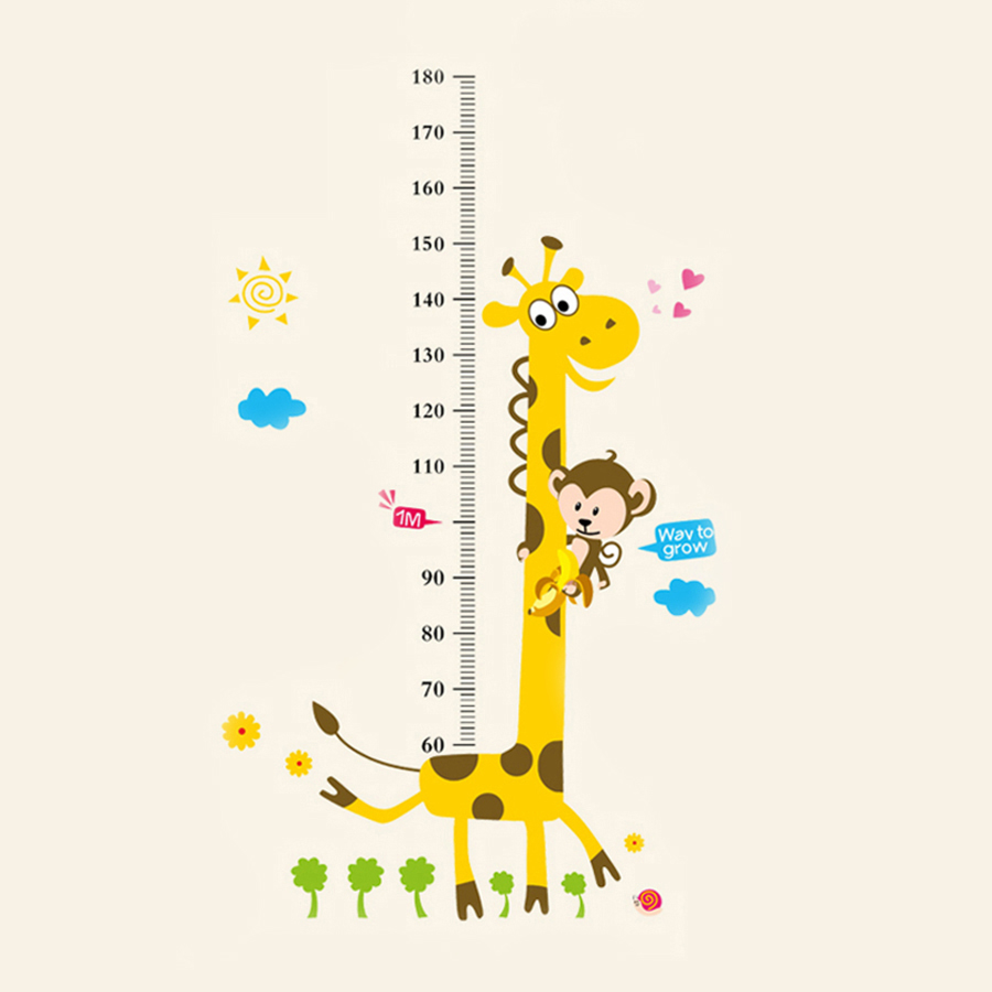 Removable Giraffe Height Measu - огляд і ціна Kids Education Quotes