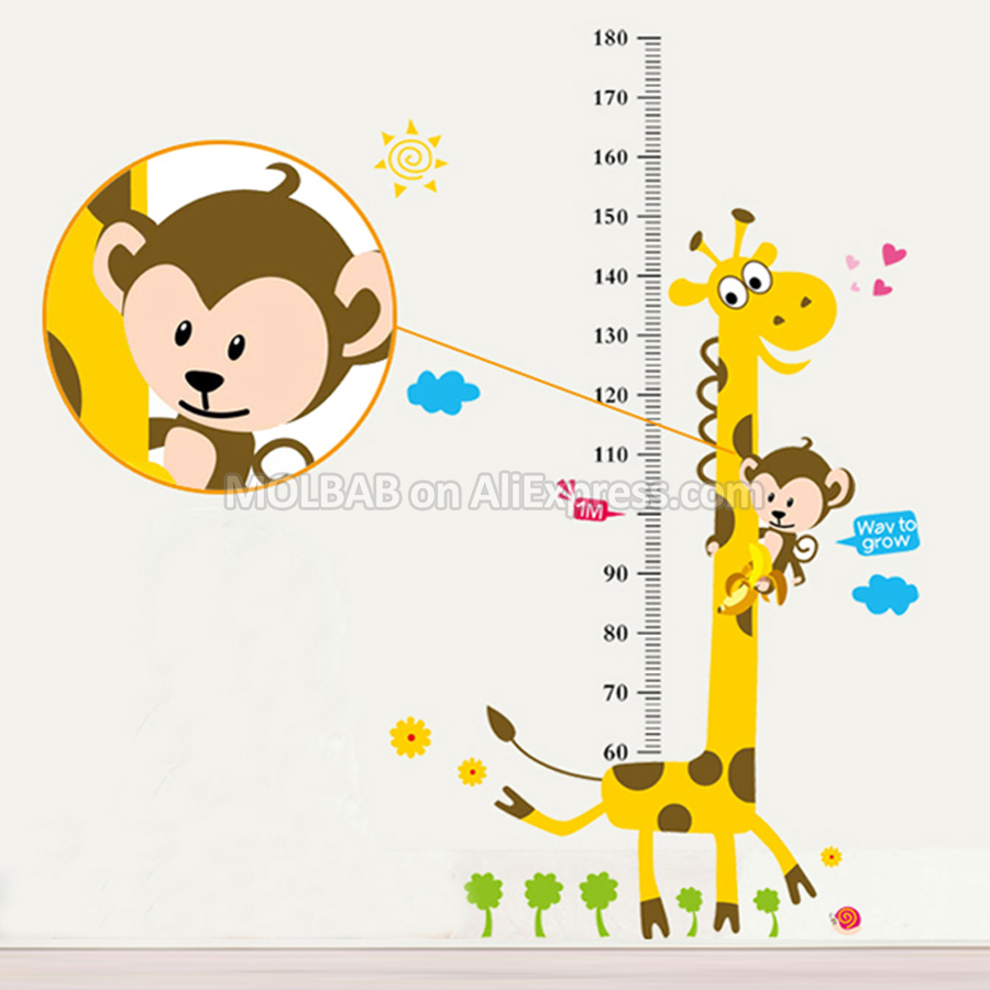 Removable Giraffe Height Measu - огляд і ціна Kids Education Quotes