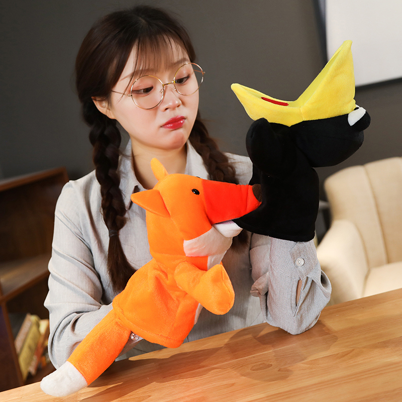 25cm Fox Crow Baby Hand Puppet - огляд і ціна Kids Education Story