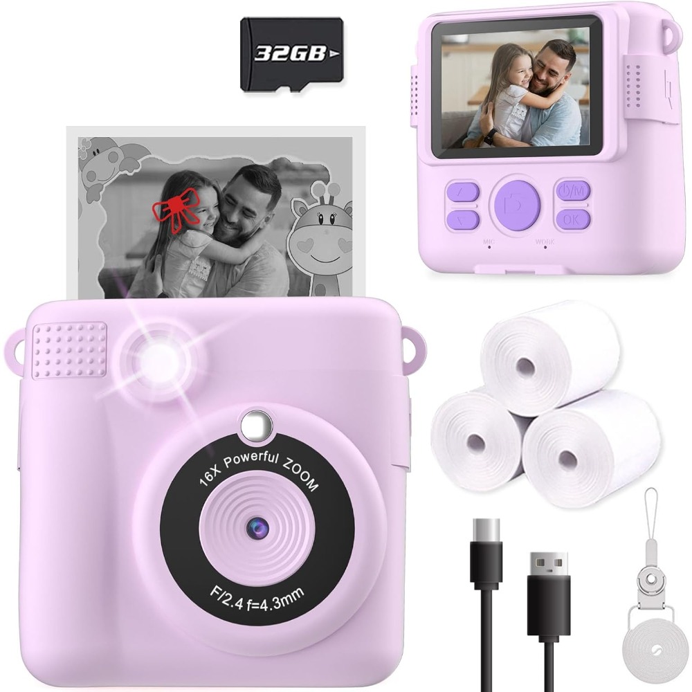 Instant Print Camera for Kids, - огляд і ціна Kids Education Card