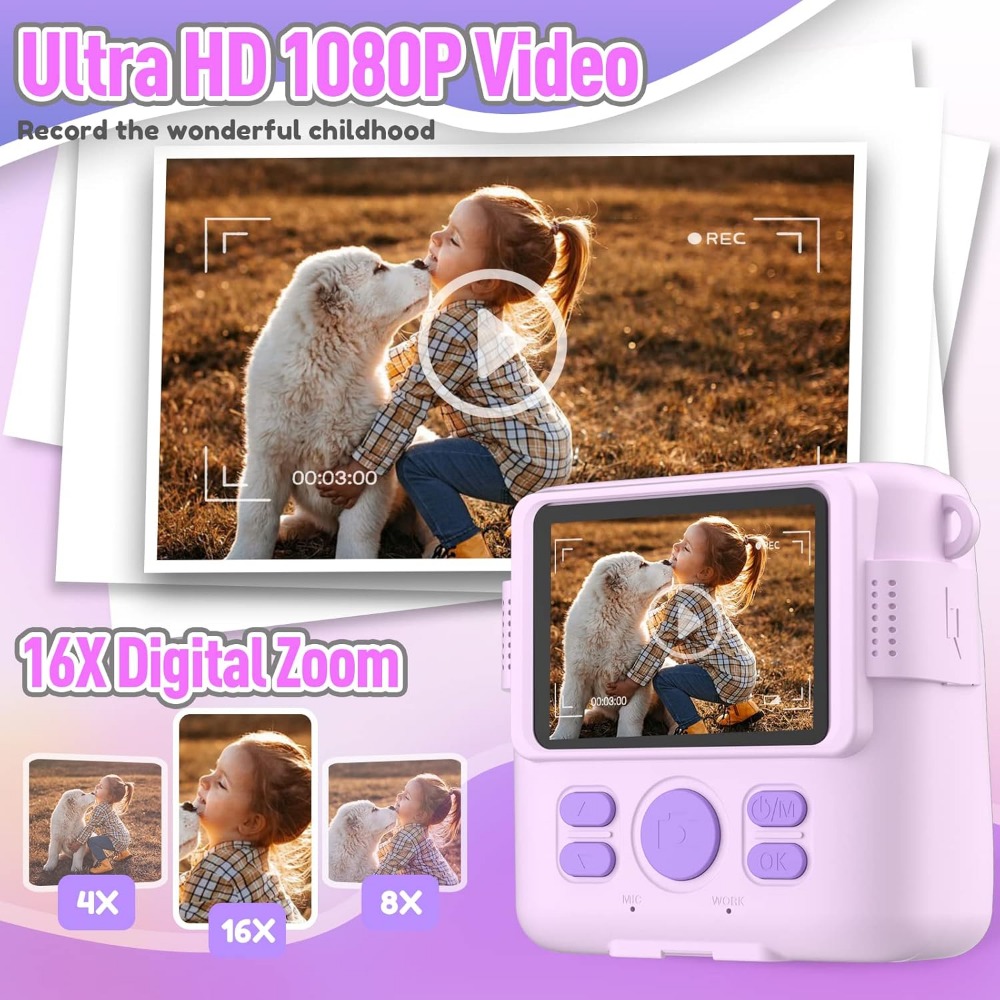 Instant Print Camera for Kids, - огляд і ціна Kids Education Card