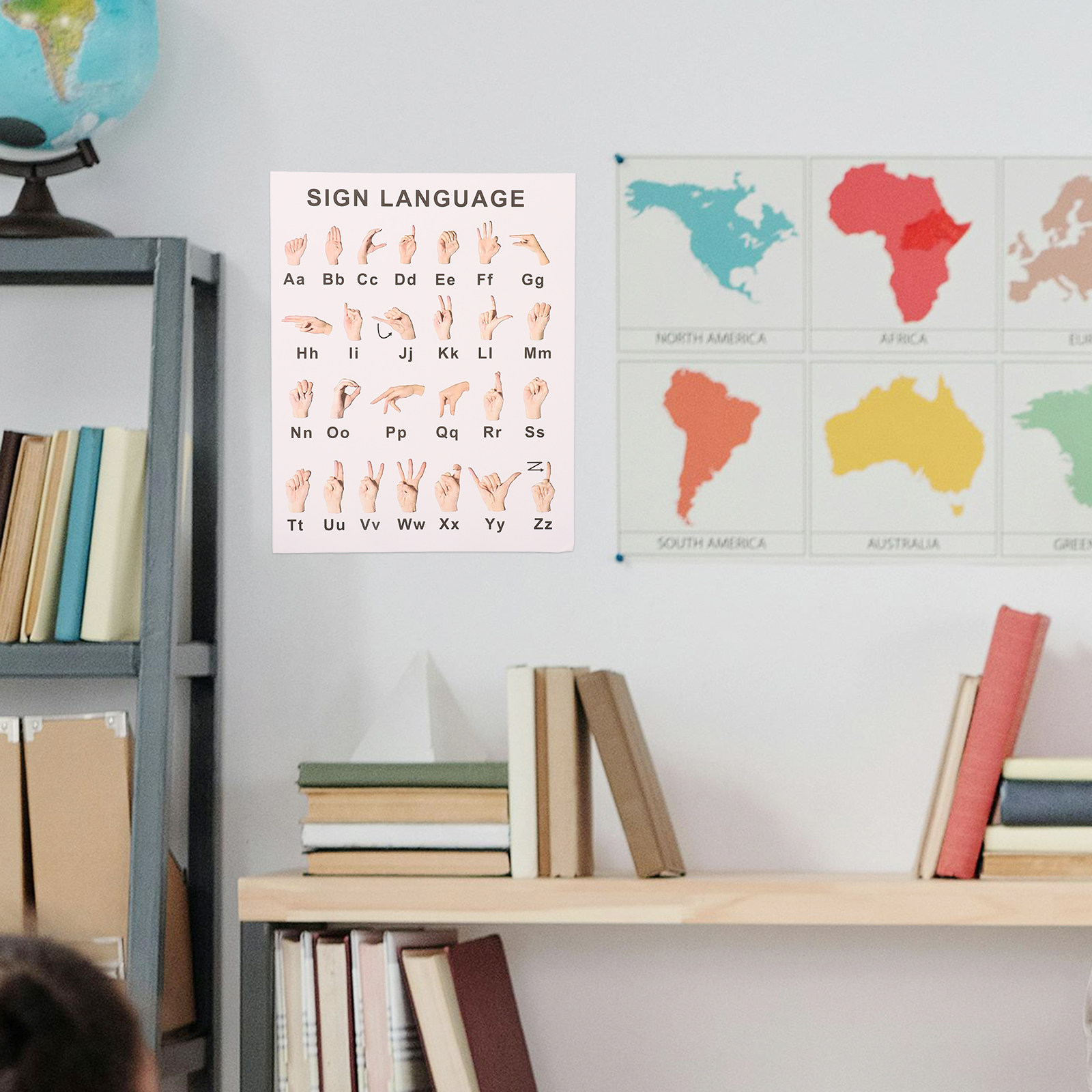 8Sheets Educational Gesture La - огляд і ціна Kids Education Wallpaper