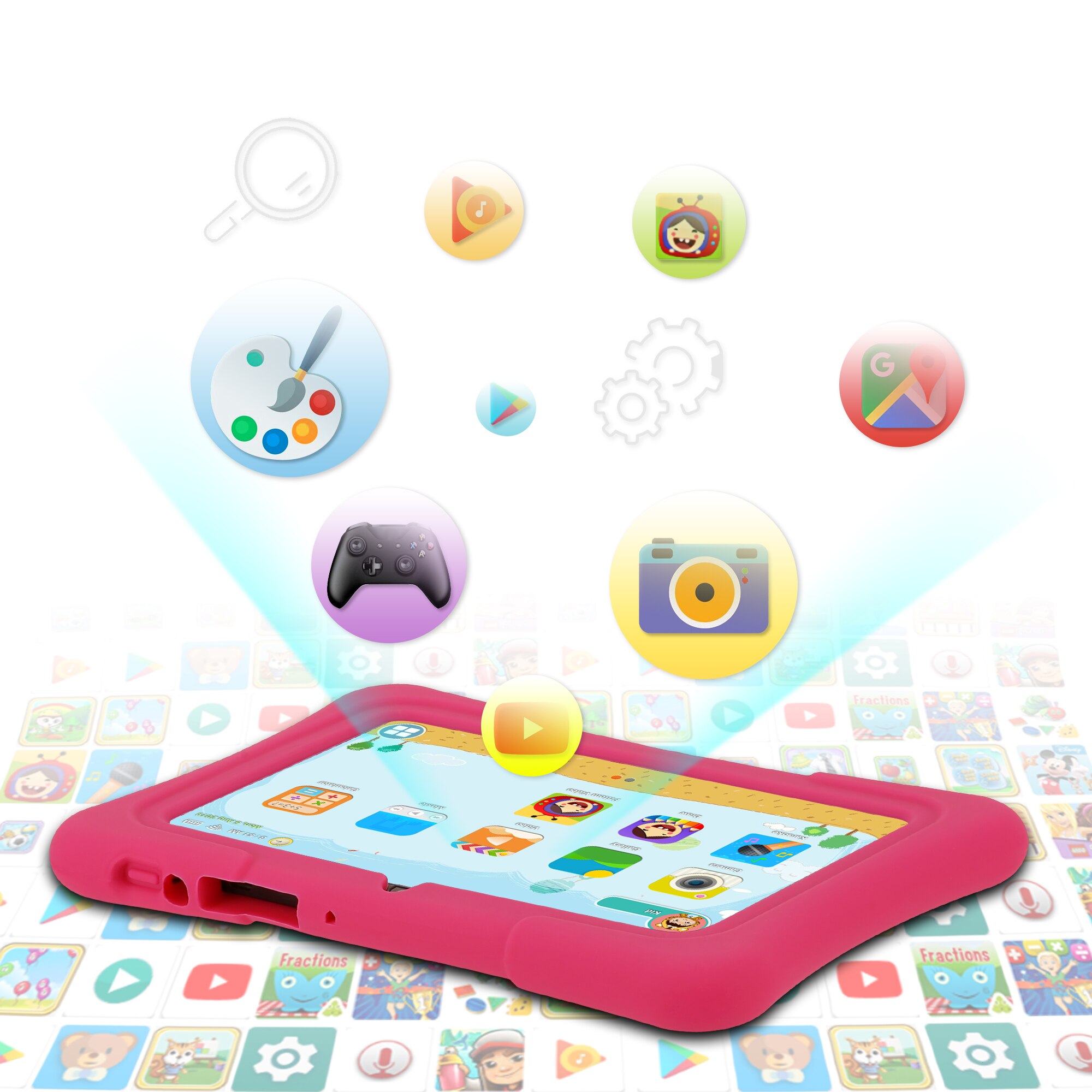 PRITOM 7 Inch Kids Tablet Quad - огляд і ціна Kids Education Software For Pc