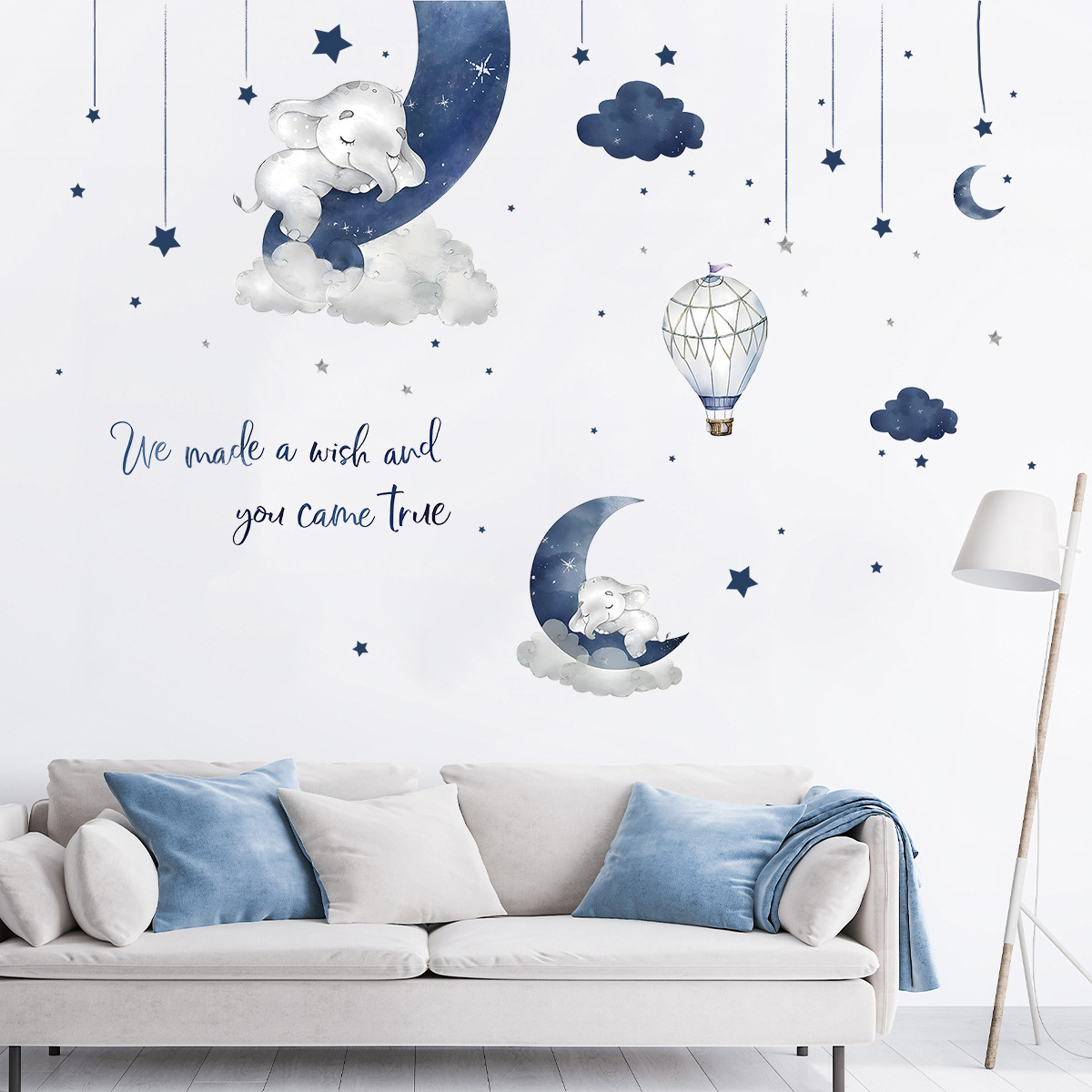 Cartoon Elephant Moon Stars Wa - огляд і ціна Kids Education Quotes