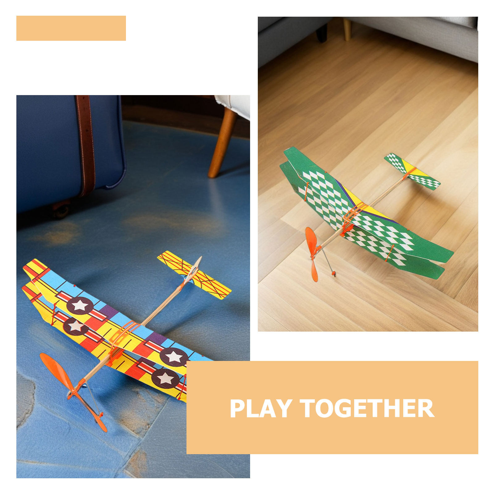 2Pcs Rubber Band Powered Airpl - огляд і ціна Kids Education Bond