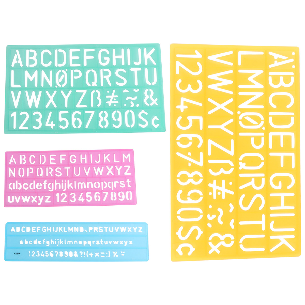 4Pcs Plastic Graffiti Rulers A - огляд і ціна Kids Education Alphabet Numbers