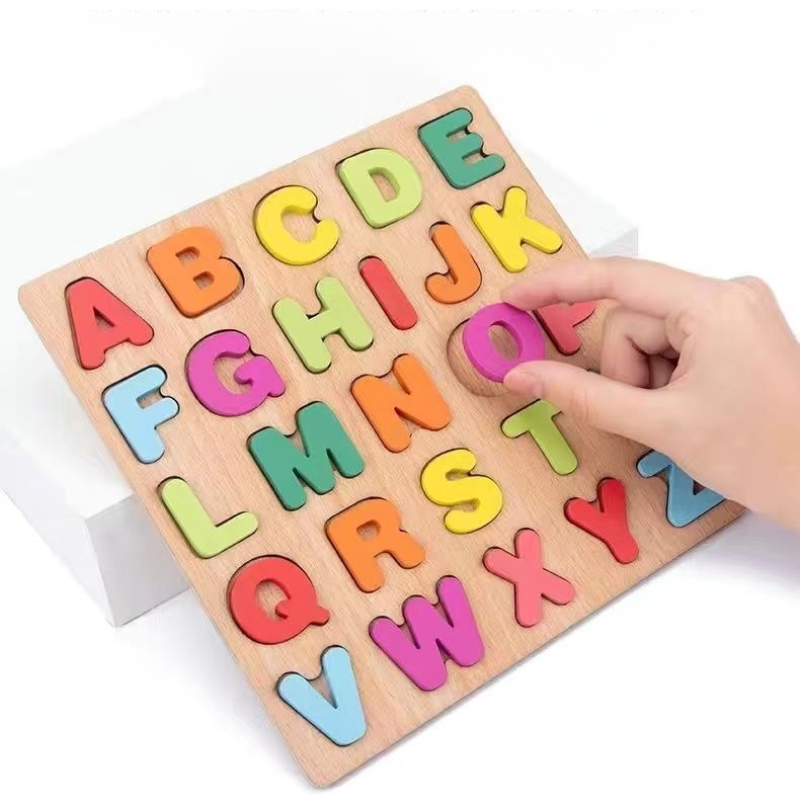 Wooden Alphabet Puzzle Board N - огляд і ціна Kids Education Alphabet Numbers