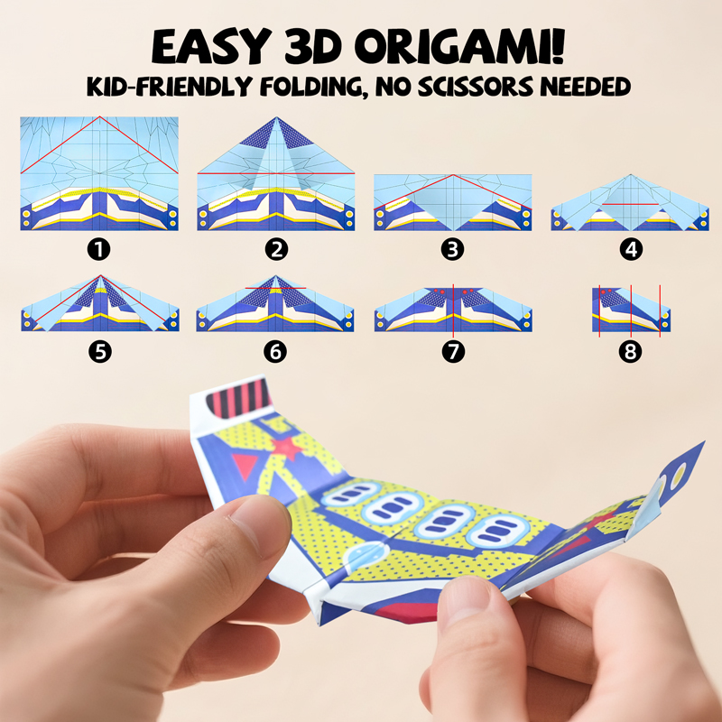 36 Sheets Paper Airplane Origa - огляд і ціна Kids Education Gift