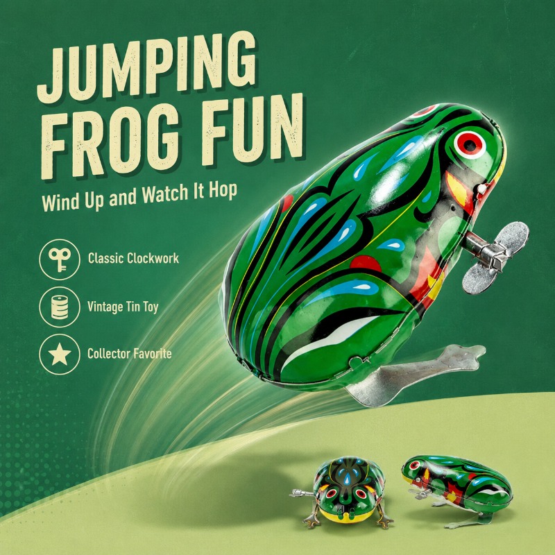 Traditional Wind Up Jumping Fr - огляд і ціна Kids Education Gift