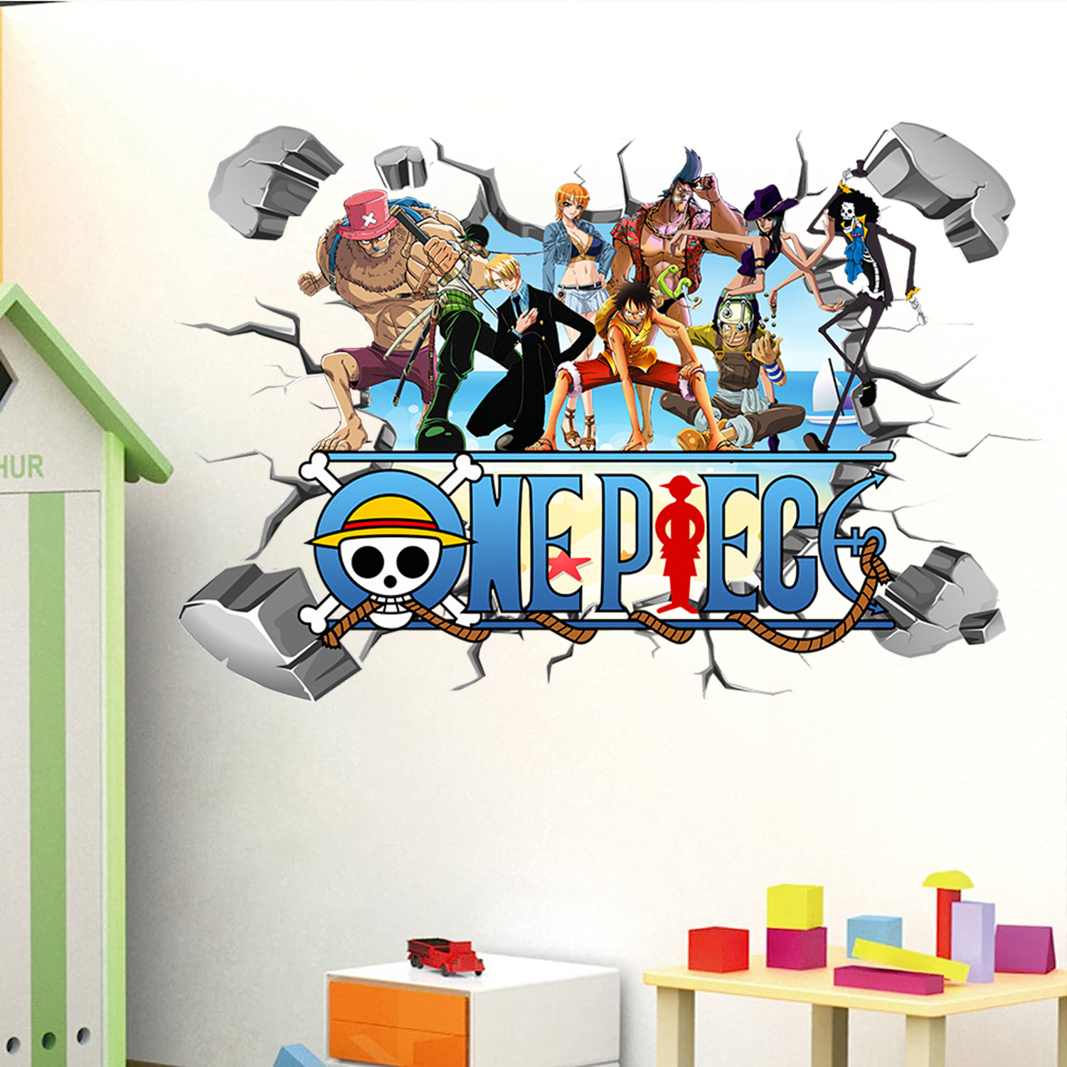 Cartoon One Piece Luffy 3D Wal - огляд і ціна Kids Education Quotes