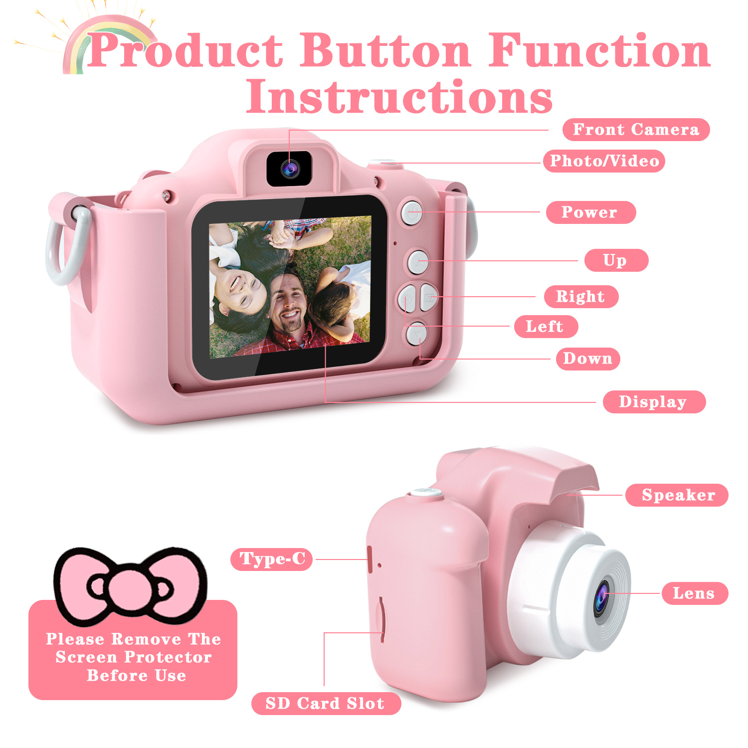 Kids Camera for Girls 1080P HD - огляд і ціна Kids Education Card